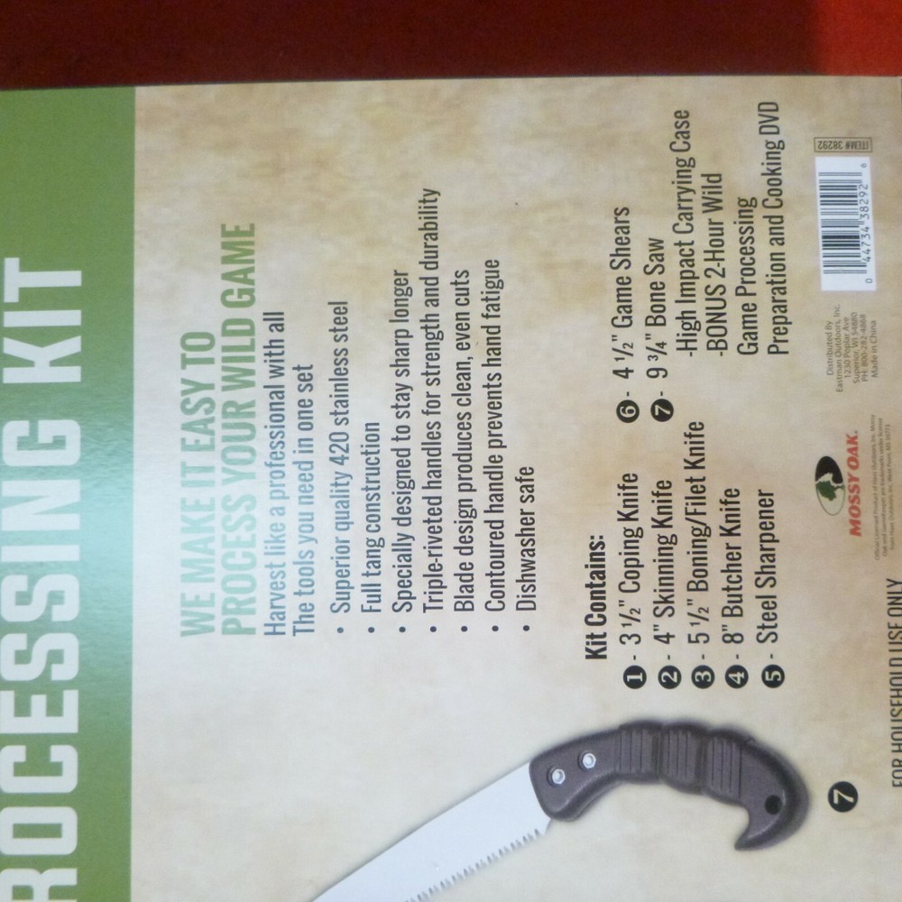 Mossy Oak Gamekeeper 7 Piece Game Processing Kit (6 Pack)