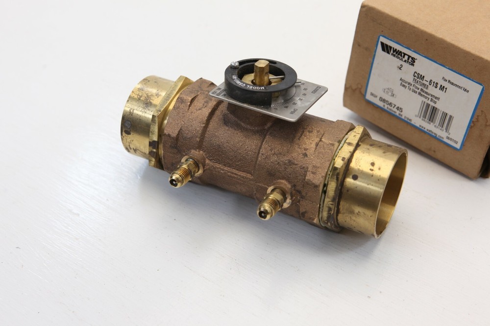 Watts Accurate Flow Measurement Valve 2" CSM-61S M1 0856745 Missing Brass Caps