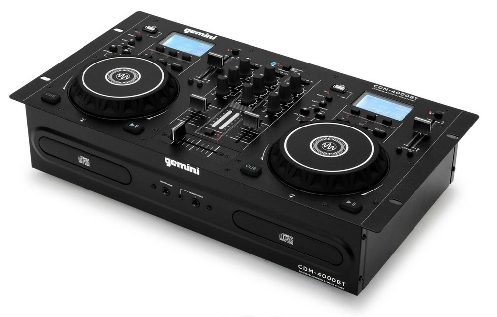 Gemini - CDM-4000BT - Dual CD/USB DJ Media Mixer/Controller With Bluetooth