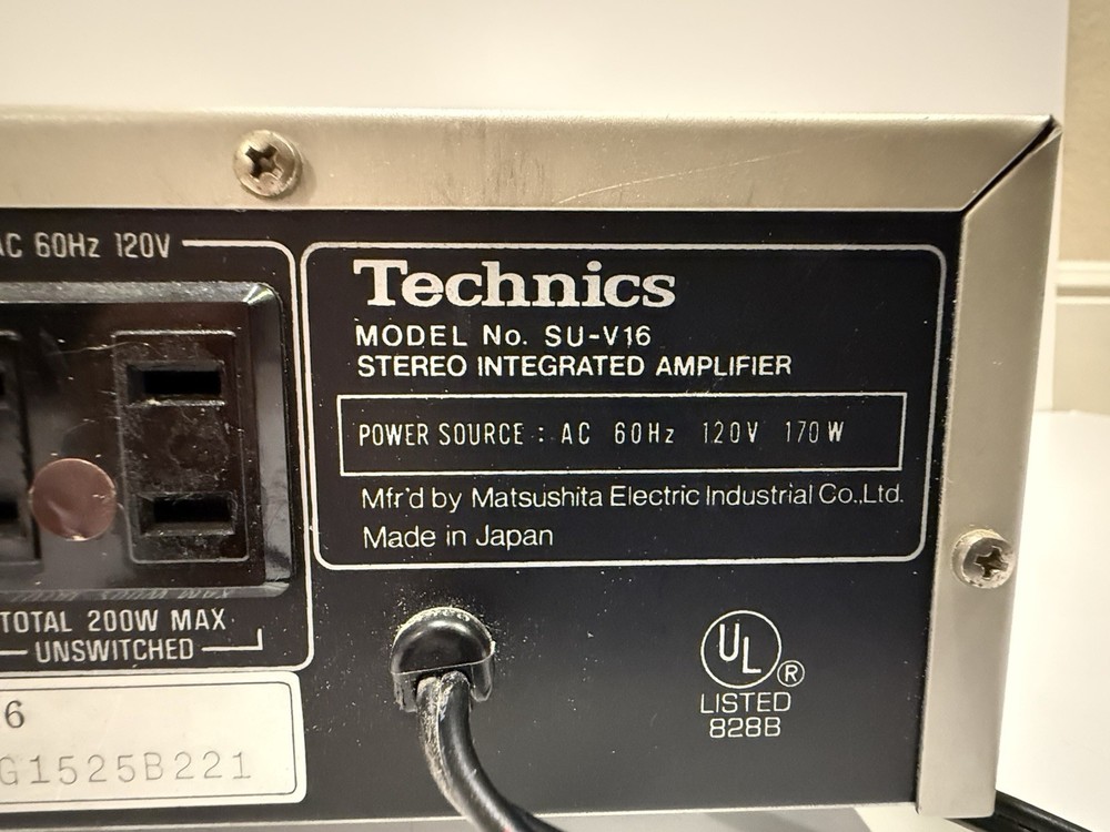 Technics SU-V16 Stereo Integrated Amplifier 1978 Vintage Used
