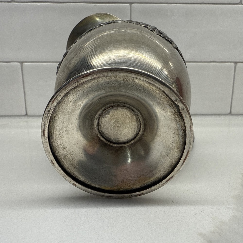 Vintage Silver On Copper Creamer Pitcher 4.5”