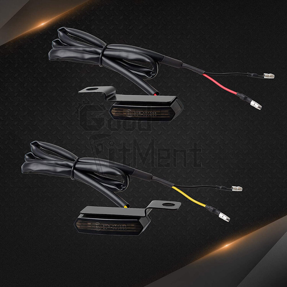 Sequential Flowing LED Turn Signals Mini Handlebar Light For Harley Motorcycle