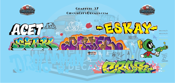Railroad Graffiti O 1:48 Scale Waterslide Decal Set