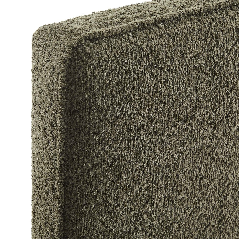 Modway Lindee Boucle Fabric King Headboard in Sage