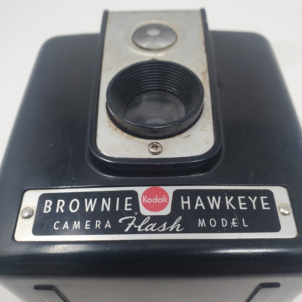 Kodak Brownie Hawkeye Box Camera Flash Model Untested Retro Black