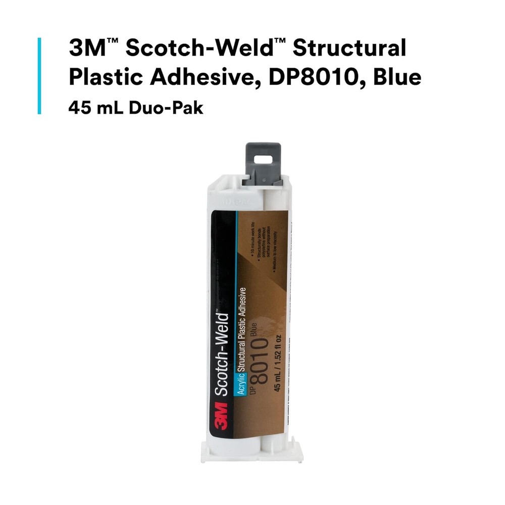 3M Scotch-Weld Structural Plastic Adhesive DP8010, Blue, Extremely Strong