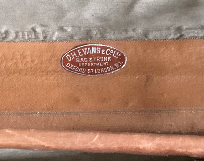 Vintage D H Evans CanvasTravelling Box @1920’s/30’s
