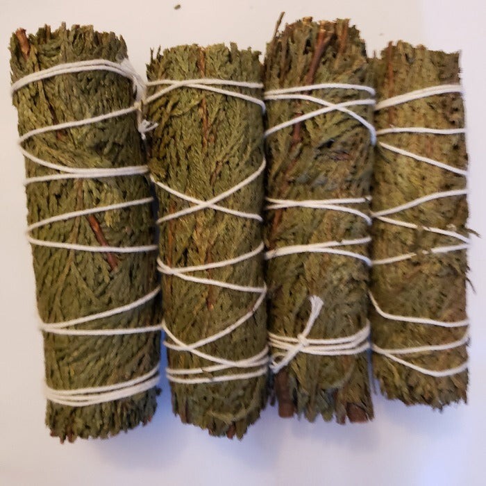 Cedar 4" Sage Smudge Stick Bundle - Natural Space Cleansing