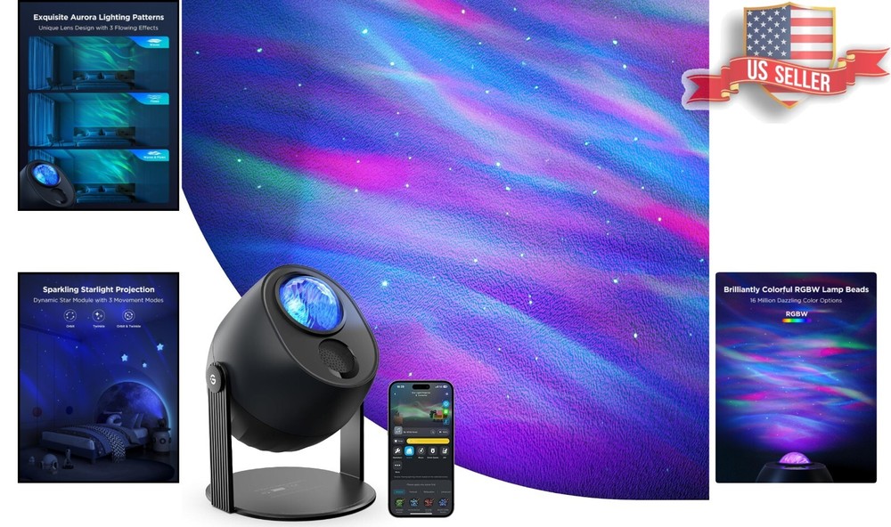 Ultimate Galaxy Projector: 16 Million Colors, Smart Control & Bluetooth Speaker