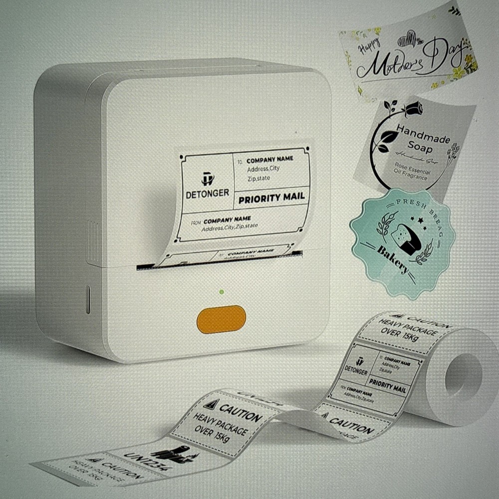 P1 Mini Portable Thermal Label Printer Wireless Inkless Pocket Sticker Printer