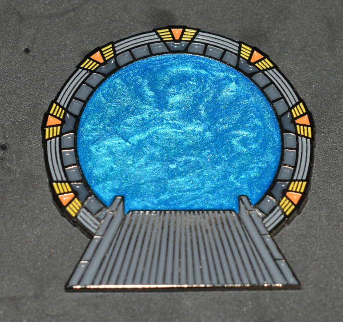 Stargate SG-1 Active Stargate Fantasy Enamel Pin 1.75 Inch READ