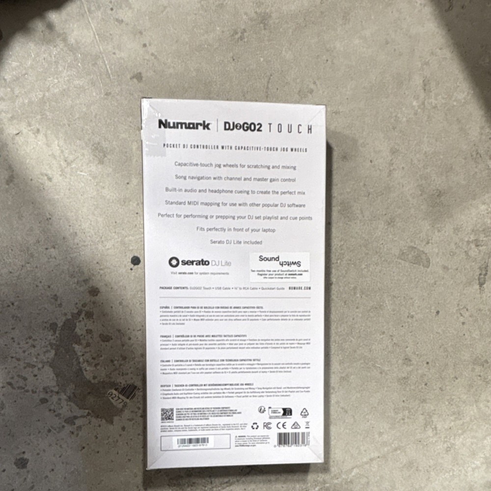 Numark DJ2GO2 Touch Portable Double Deck Controller Touch-Capacitive Jog Wheels