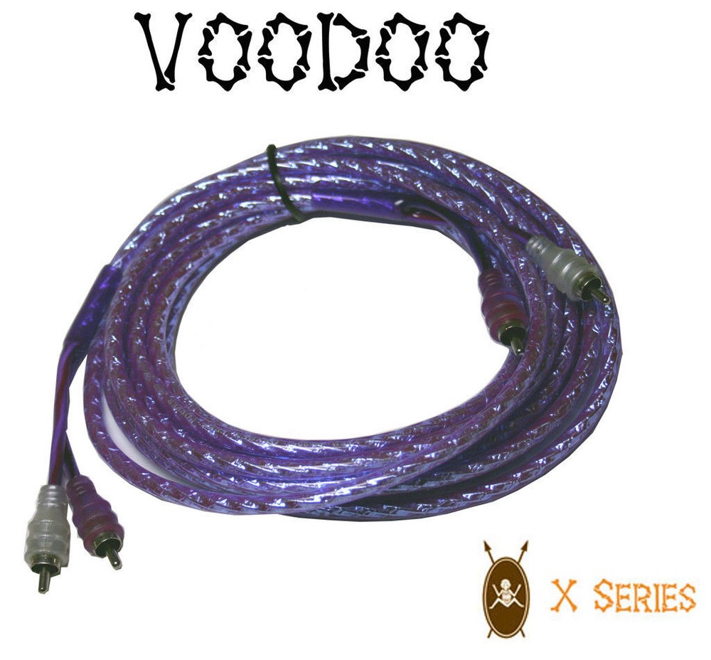 VOODOO 6.4 ft 2 Meter RCA INTERCONNECT cable PURPLE
