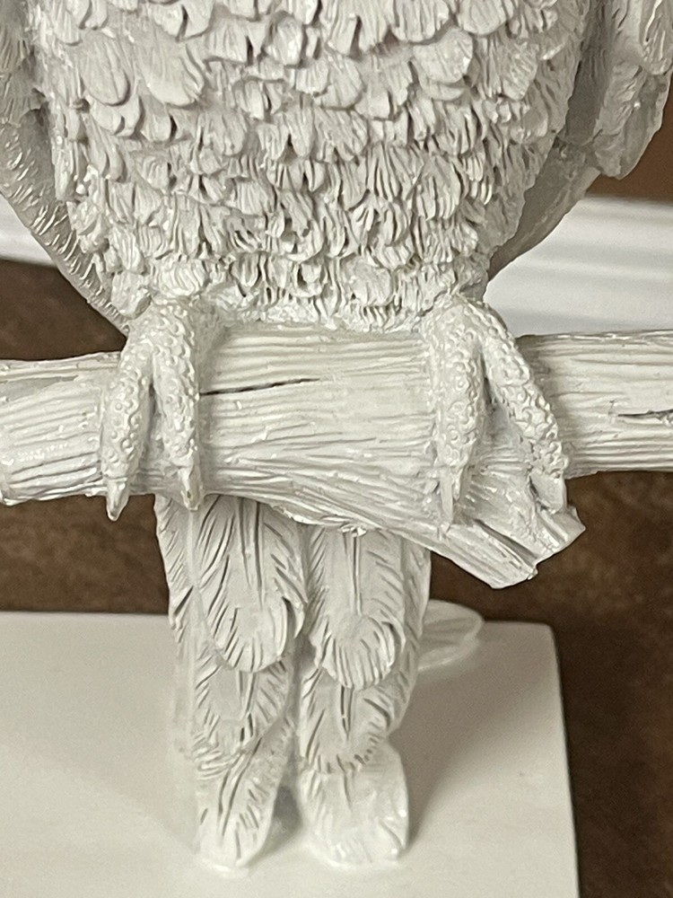 Life-Sized 20th Century White Parrot Bird Statue