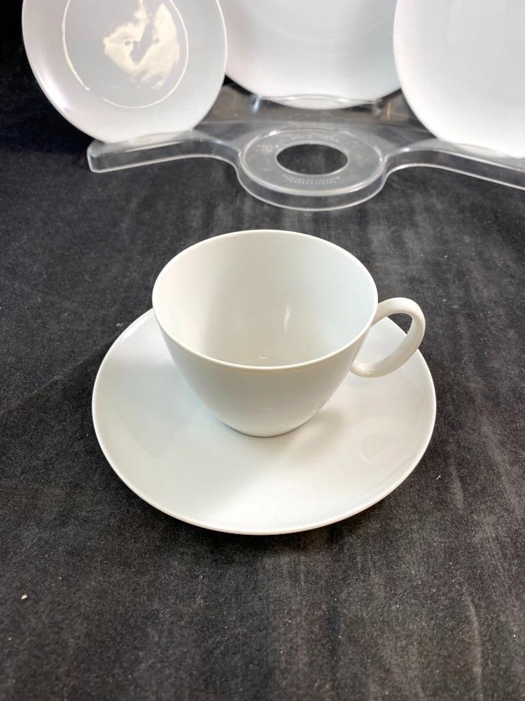 Rosenthal Continental RHYTHYM 5 Piece Place Setting All White Pattern A+ COND