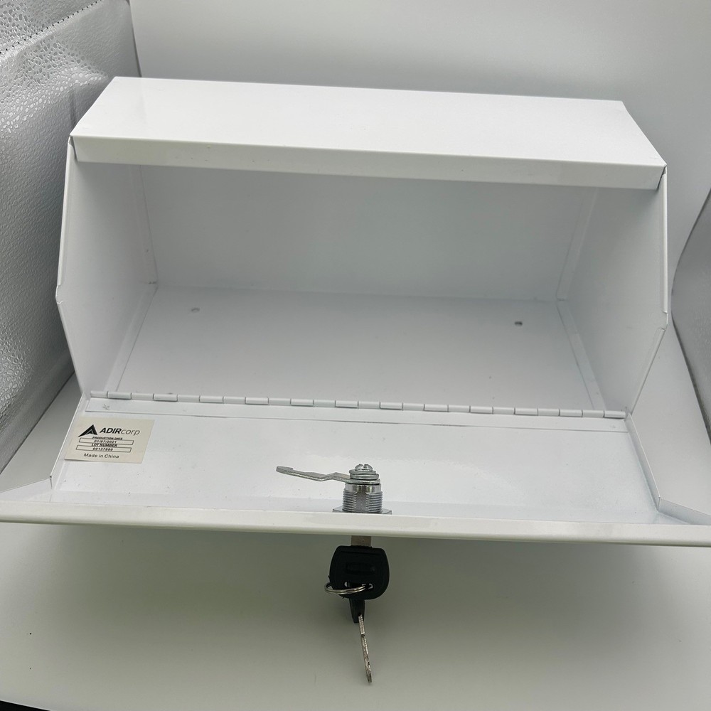 Locking Medicine First Aid Steel Lock Box With Key Can Be Wall Mounted
