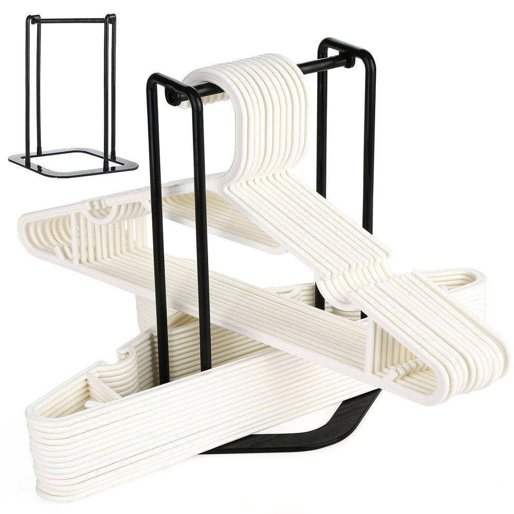 Portable Hanger Organizer Rack, Hanger Storage Stacker Holder Caddy for Close...