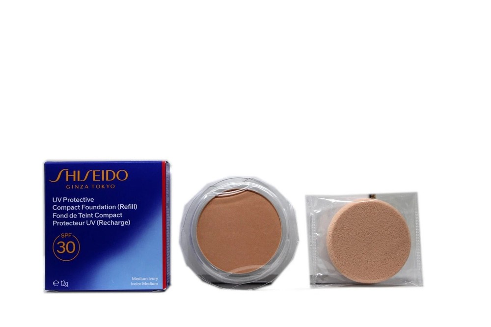 SHISEIDO UV PROTECTIVE COMPACT FOUNDATION (REFILL) SPF30 MEDIUM IVORY New in BOX