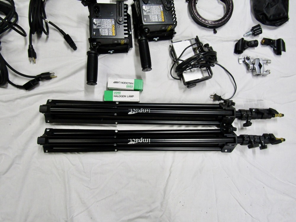 Lowel Omni Light, V-Light, Ring Light & Tripods Studio/Video Lighting Kit