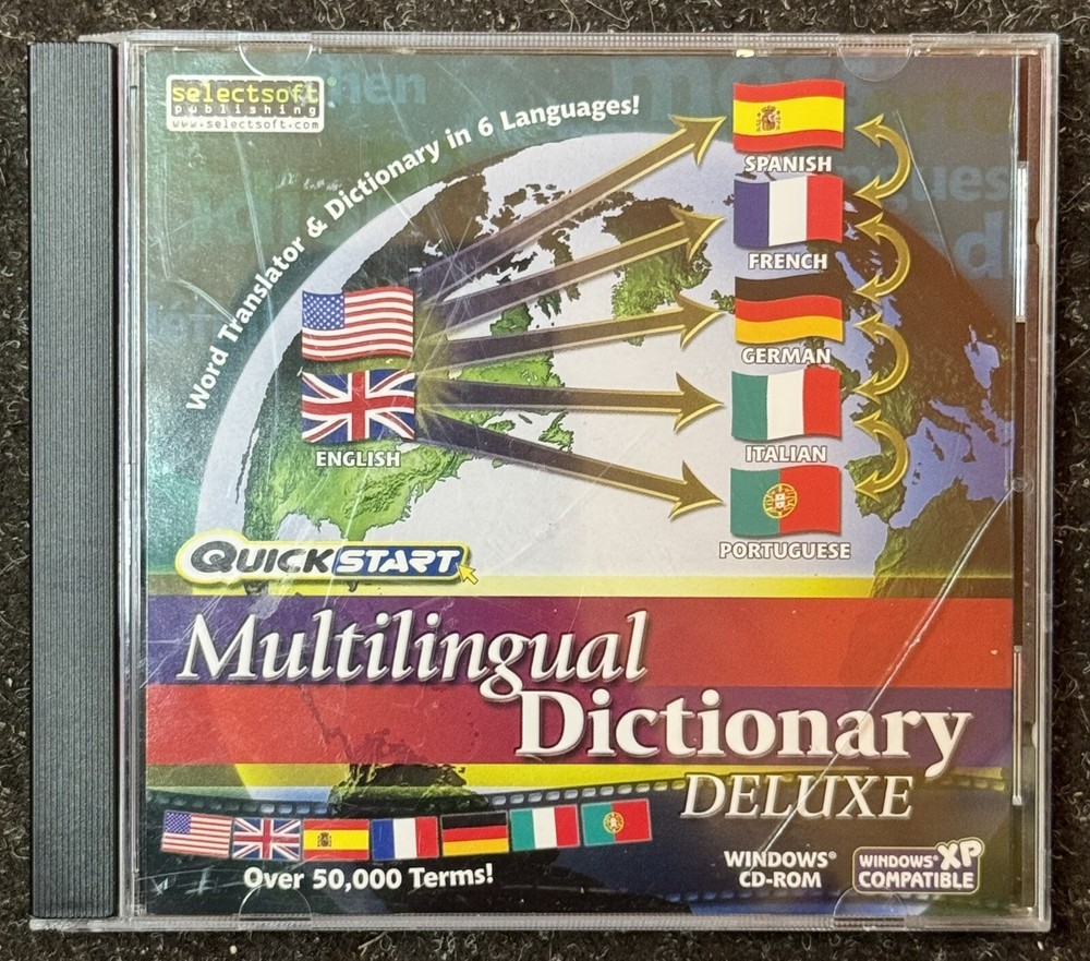 QuickStart Multilingual Dictionary ~  CD-ROM for Win98-XP ~ BRAND NEW SEALED