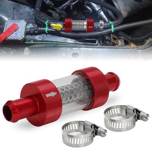 5/8" Universal Filter Inline Heater Core Coolant Filter Red