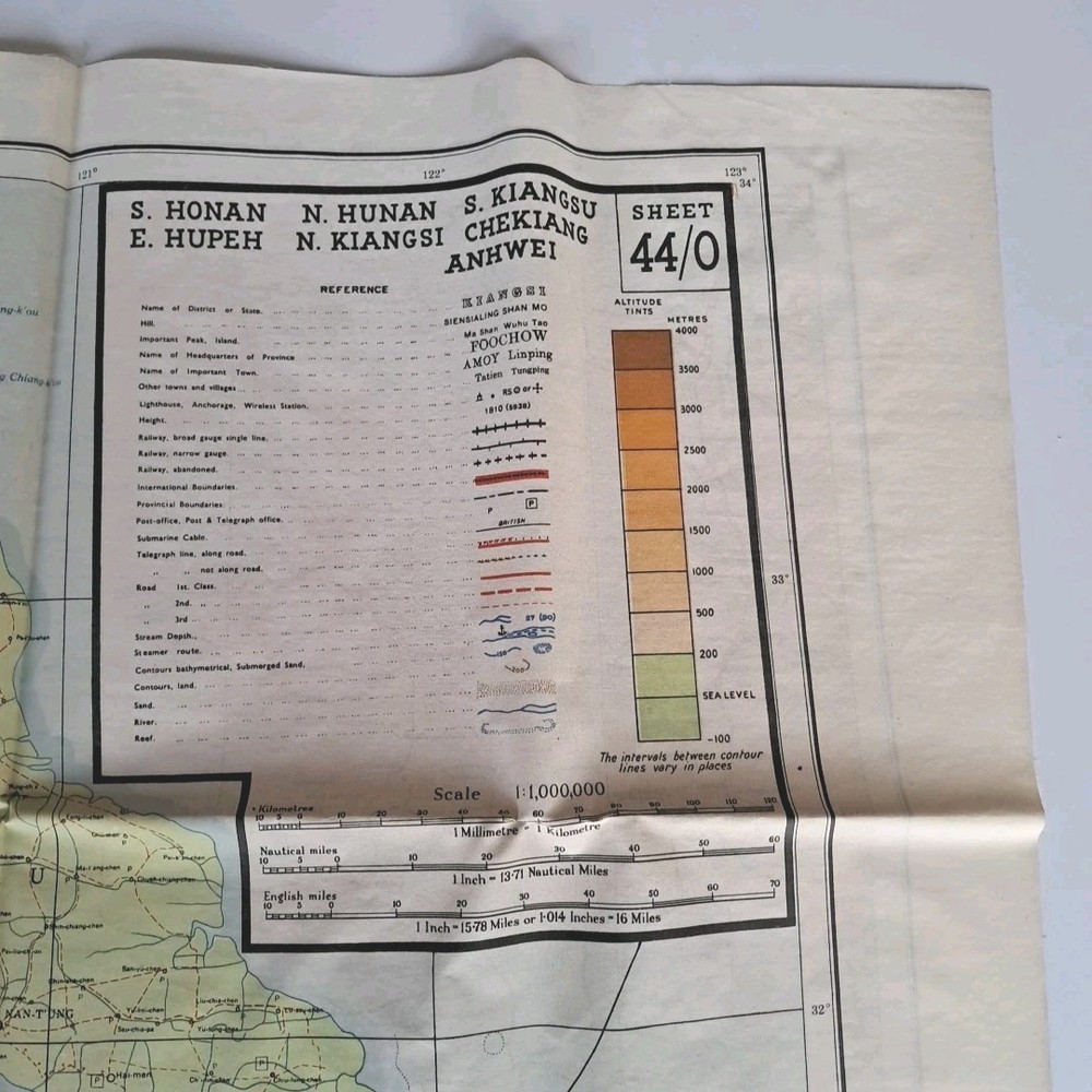 Escape Map 1944 China MI9 SHEETS 44/N & 44/O - Thin Cloth