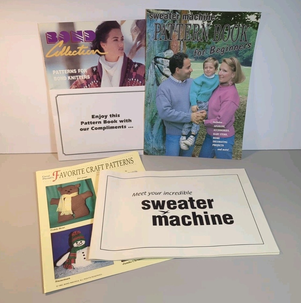 Bond Incredible Sweater Machine Instructions Manual Pattern Books