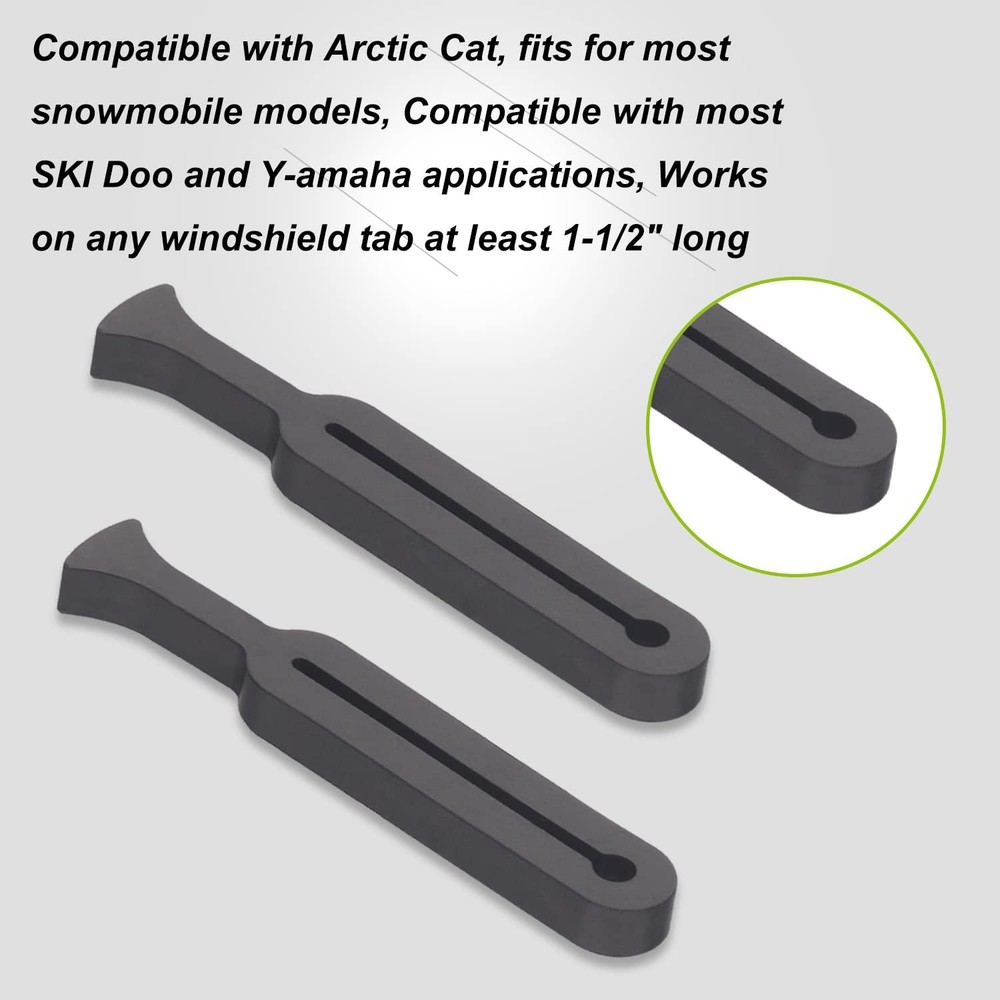 12 Pack Universal Snowmobile Windshield Straps Work on Most Late Model SKI...