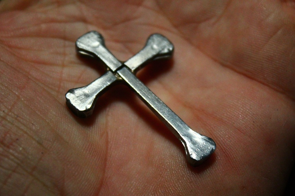 Cross made from nails