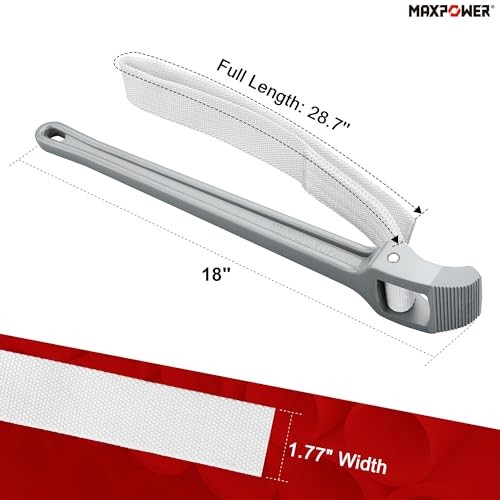 Strap Wrench, 18-inch Handle Adjustable Strap Wrench, Nylon Strap Pipe Wrench