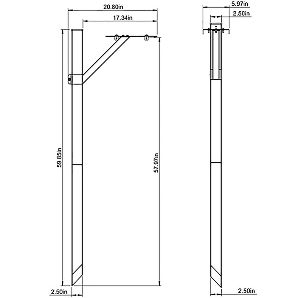 Architectural Mailboxes Drive-in Galvanized Steel Post Kit - Easy Install!