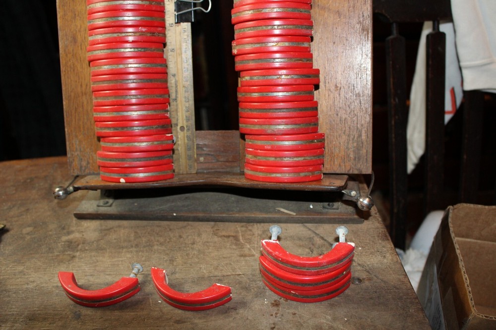 ONE EACH Vintage 3" Drawer Door Pull Red Bakelite or Catlin 2-1/4" Hole