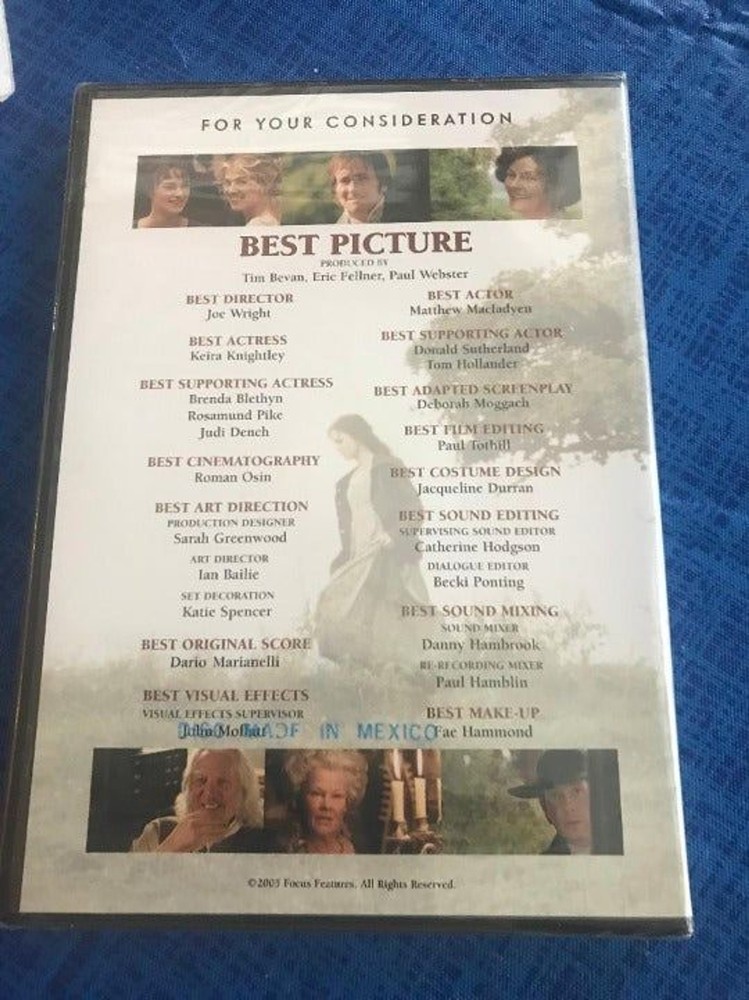 Pride and Prejudice DVD