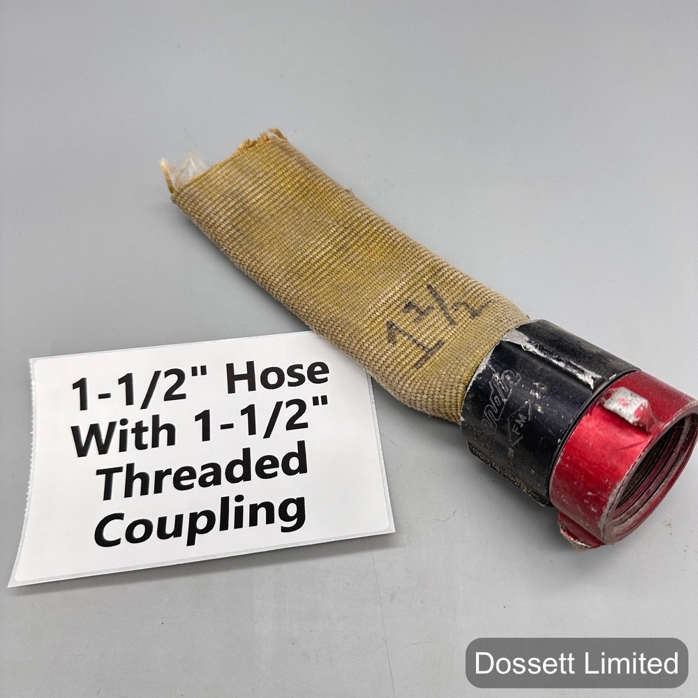 1-1/2" Fire Hose with 1-1/2" Threaded Coupling Industrial Bandia FM Fitting