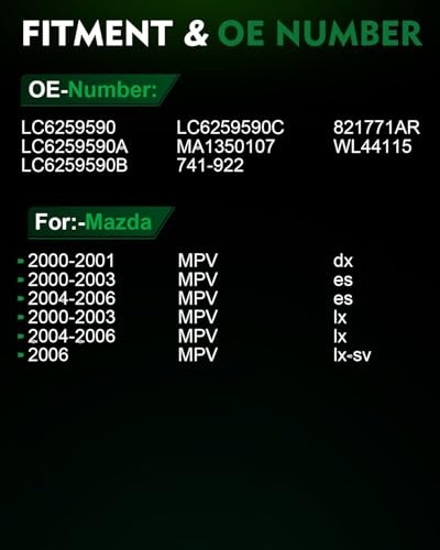 Front Left Driver Side Power Window Regulator with Motor for:-Mazda MPV 2000