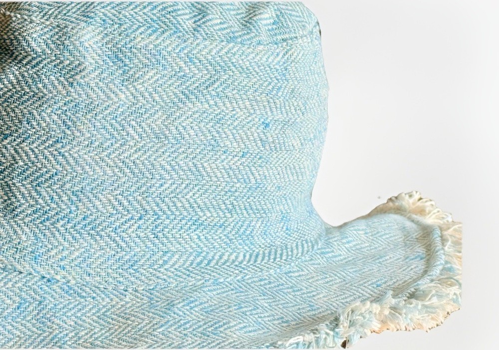 Blue Tone Beach Sun Hat, Hat Hippie Boho Hat, Unisex Plain Beach Hat Blue