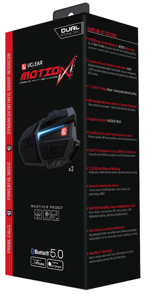 180511 UCLEAR Motion Infinity Dual Helmet Bluetooth Communication System