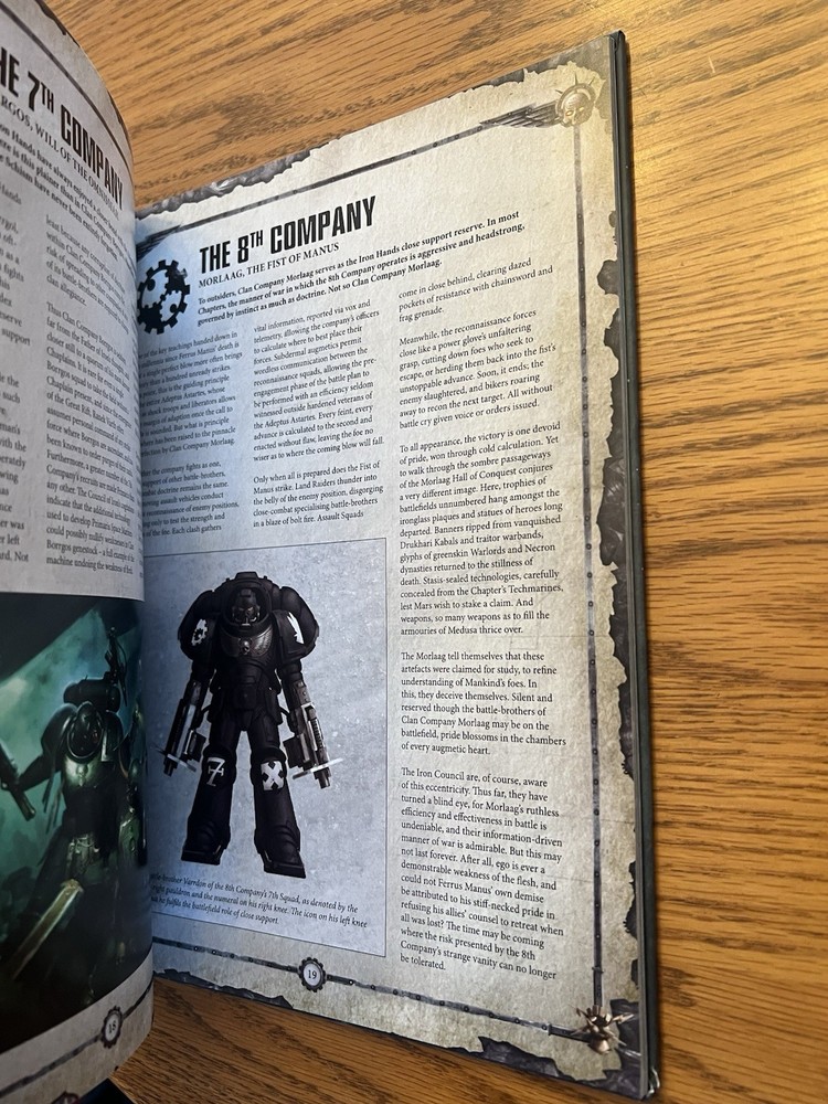 Warhammer 40k Space Marines Codex Supplement Iron Hands 8th Edtion 2019