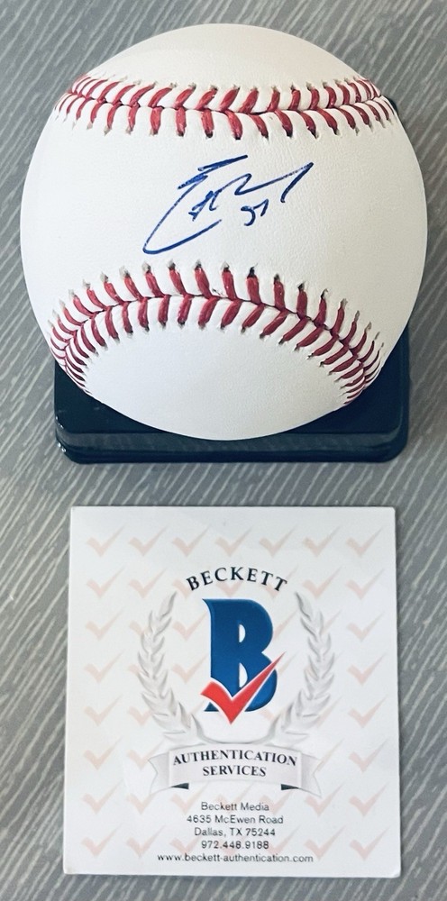 ERIC HOSMER LICENSED BECKETT AUTHENTICATED SIGNED NEW MANFRED MLB GAME BASEBALL