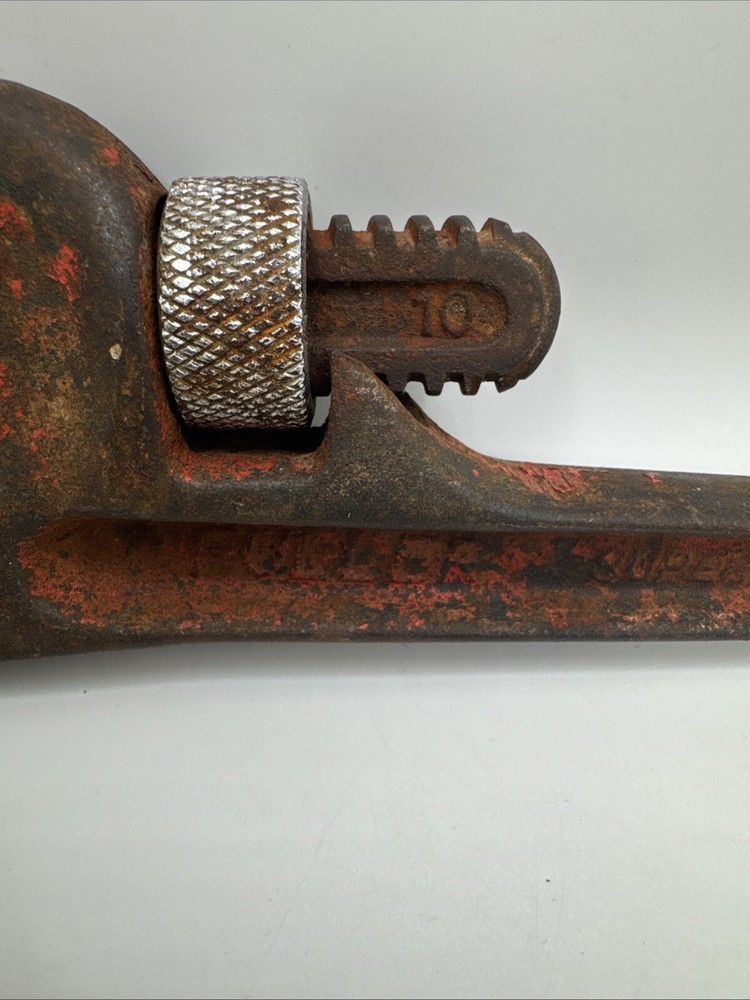 Vintage Pipe Monkey Wrench Hand Tool 10" Adjustable Fuller Super Quality