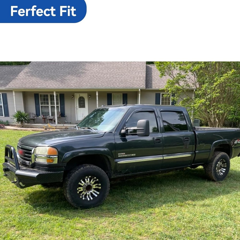 Window Visors Rain Guards for 2001-2007 Chevy Silverado/GMC Sierra, Window Vent