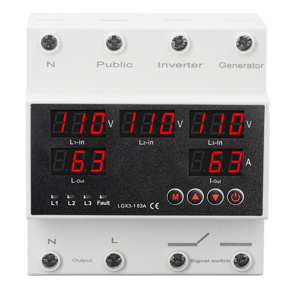 ´AC110V 3 Phase 4 Wire Automatic Transfer Switch 63A Changeover Switch Voltage