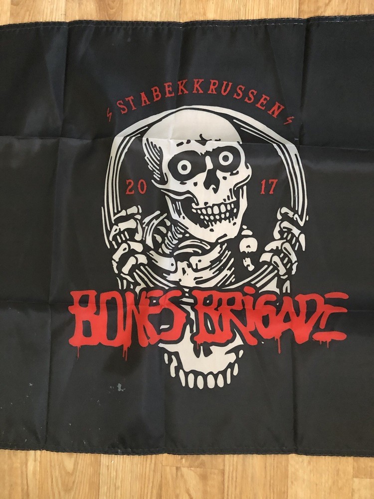 Bones Brigade Skateboard Flag Limited Signed Edition With Production Errors