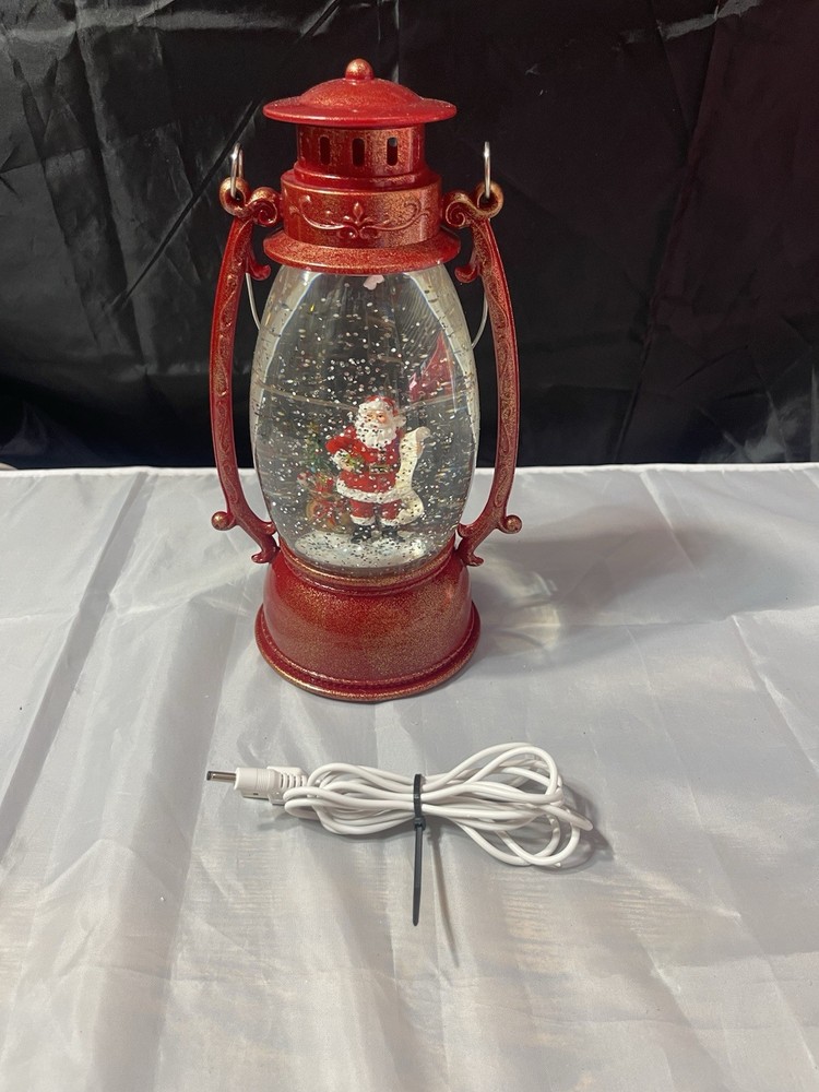 Regency International 12" Led/Battery/Timer/Usb Santa With List Globe