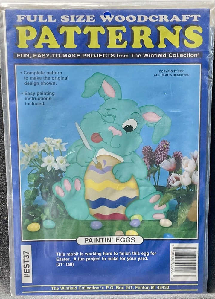 Winfield Collection Full Size Woodcraft Pattern Paintin' Eggs #EST37 - Easter