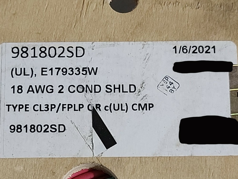 Advanced Digital Cable 18/2C Solid Shielded Plenum Fire Alarm Cable Red /100ft