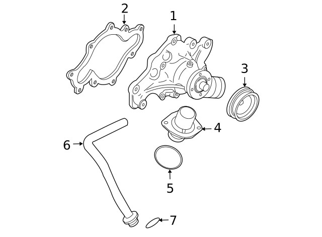 Genuine Ford Engine Coolant Bypass Pipe O-Ring 3C3Z-9J469-AA