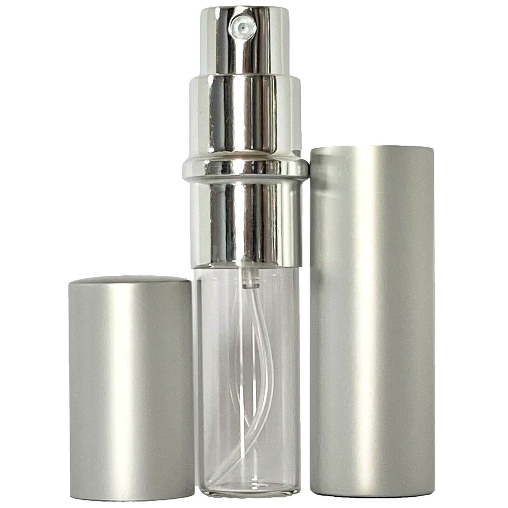 6ml 0.20oz Empty Perfume Glass Spray Bottles Silver Atomizer Casing Refillable