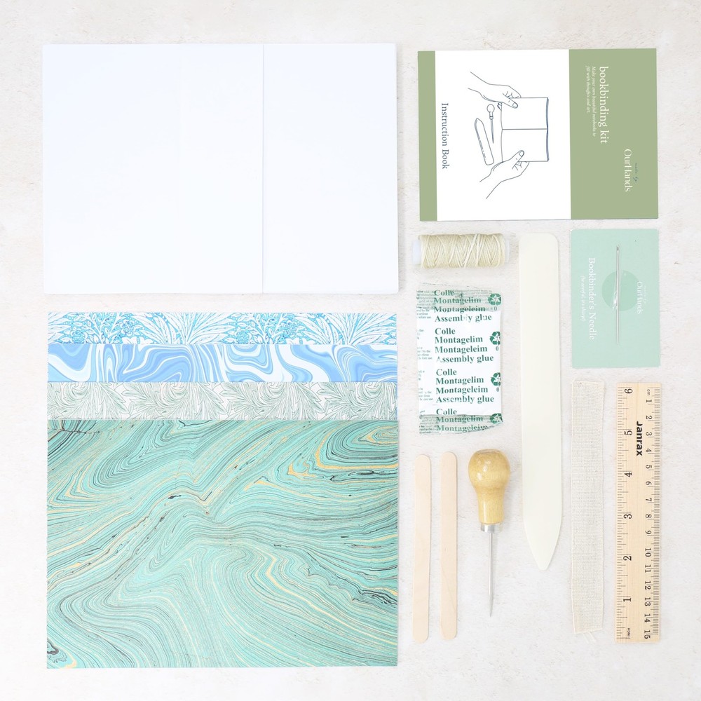 DIY Bookbinding Kit: Create 3 Custom Soft-Cover Notebooks with Tools & Guide