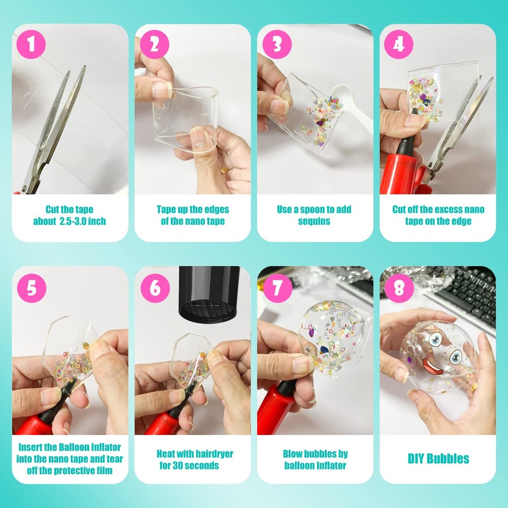 Nano Tape Bubble Kit with Step-by-Step Video Tutorials Party Gifts DIY Kits